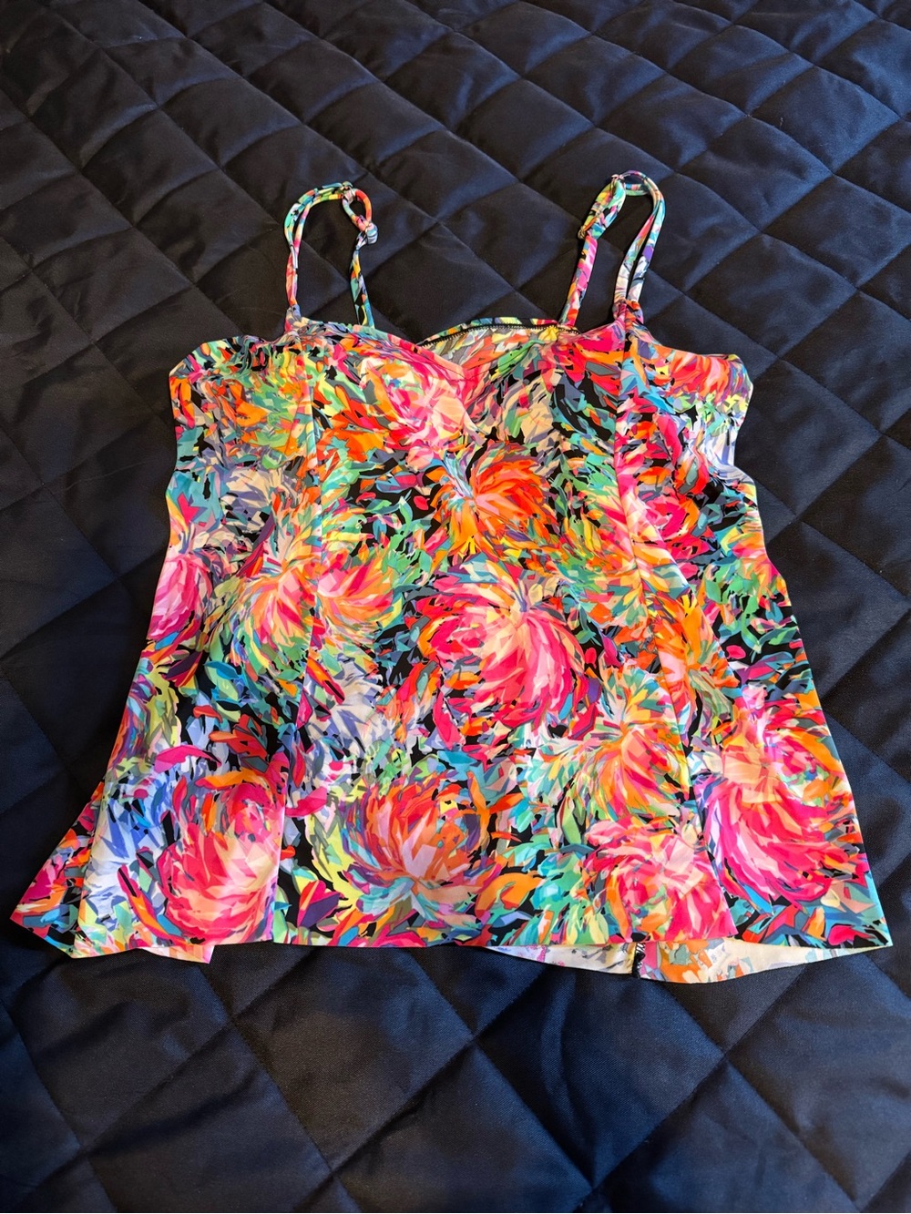 Vibrant Floral Tankini Swim Top